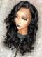 Indian virgin 6 inches deep parting preplucked deep wavy lace front human hair wave wig