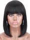 12 Inches 150% density Human Short Bob Wig With Bangs-WE031