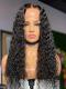 Indian virgin preplucked beachy curls human hair full lace wig-FL027