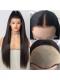 Pre-made Fake Scalp Indian Virgin Front Lace Human Hair Straight Wig