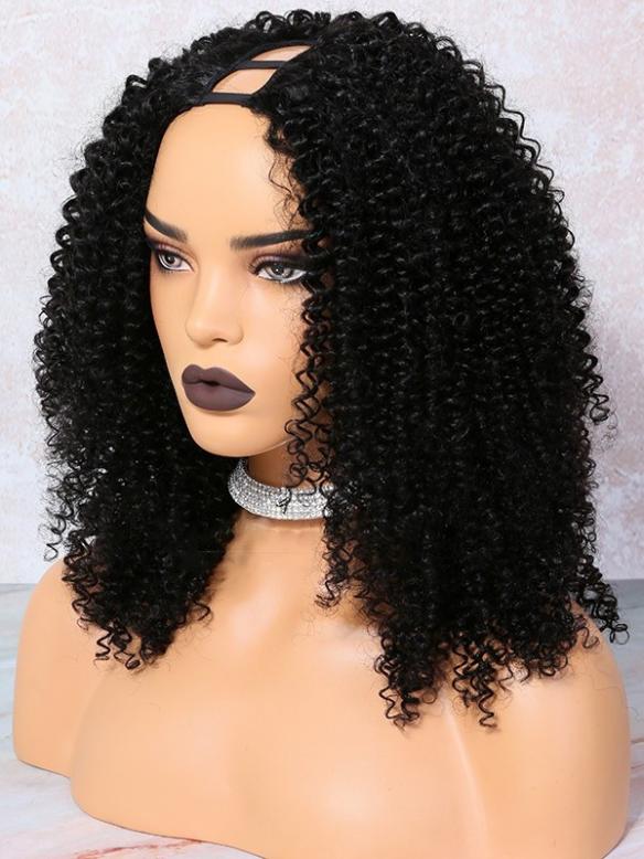 Human Hair Full Lace Wig Curly Ash Brown