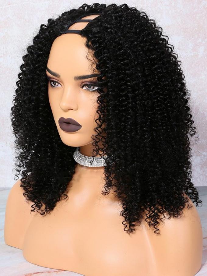 Human Hair Full Lace Wig Curly Ash Brown