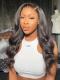 Human Hair Full Lace Wig Curly Ash Brown