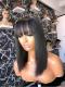 CLASSY CHIC STRAIGHT HUMAN HAIR WIG BOB WITH BANG-4*4 LACE CLOSURE WIG CAP-WE186