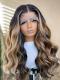 NEW DAY NEW COLOR-Brown Highlight Human Hair Wig With Wand Curls-CC012