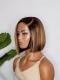 New Brown Ombre Summer Color Short Bob Lace Front Wig-CL033