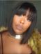 Mega Month End Sale-Indian remy 360 lace frontal wig with bang