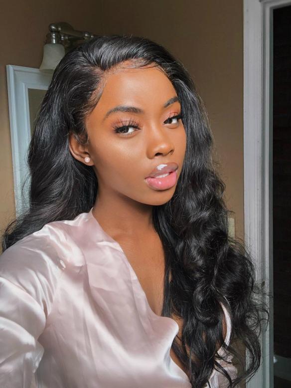 Curly Human Hair Lace Front Wigs With Baby Hair For Black Women-LFB718