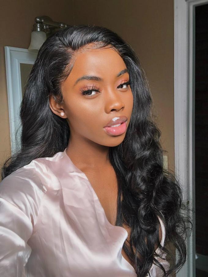 Curly Human Hair Lace Front Wigs With Baby Hair For Black Women-LFB718