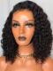 New nature black indian remy human hair curly bob-LW164