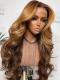 NEW SUMMER COLOR Honey Blonde Lace Front Wig with Wand Curls-CL010