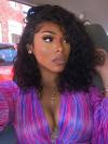 Human Hair Full Lace Wig Curly Ash Brown