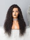 Invisible HD skin melt swiss lace curly human hair full lace wig