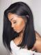 Silky Texture Straight Human Hair Lace Front Wig-LW086