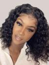Human Hair Full Lace Wig Curly Ash Brown