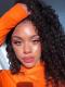 Human Hair Full Lace Wig Curly Ash Brown