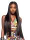22 inches Indian remy long straight lace front human hair wig - LFS008