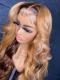 MAI-TAI-New gorgeous 13*5 T-part lace frontal straight hightlight golden&brown  wig with wand curls-CCW010