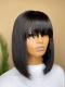 NO NEED TO HIDE LACE-MOST REALISTIC BEGINNER FRIENDLY LACE CLOSURE BOB WIG WITH BANGS-WE811