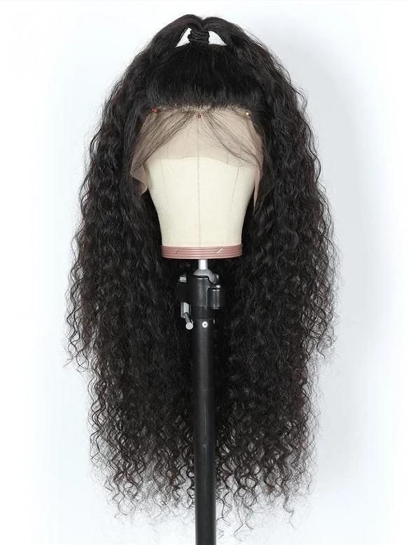 Human Hair Full Lace Wig Curly Ash Brown