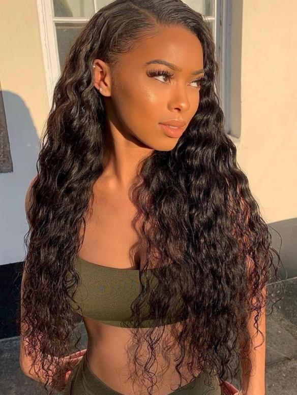 Long Curly Undetectable Pre-Make Human Hair Lace Front Wig-LFB844