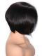 Easy affordable 8 inches short side part human hair with bang