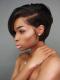 Indian remy shoulder length  full lace human hair sleek bob - BOB068