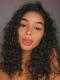 Human Hair Full Lace Wig Curly Ash Brown