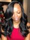 18 inches straight 360 lace frontal Mongolian virgin human hair wig with wand curls- WE020