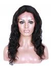 18 inches indian remy beachy wave free part full lace human hair wig - BWE008