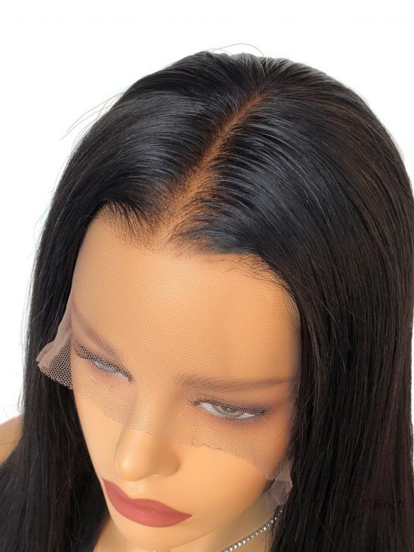 Preplucked Indian virgin 360 lace frontal human long straight hair wig -WE077