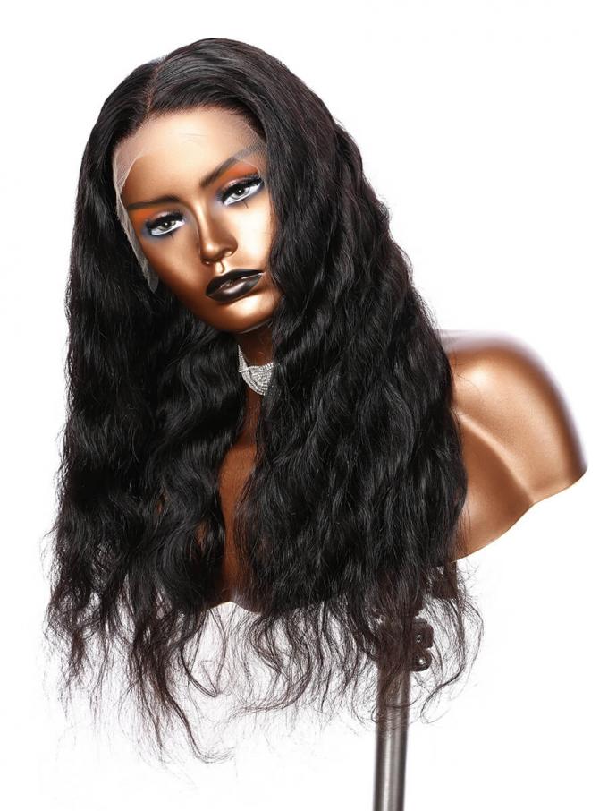 CARA-BLACK NATURAL WAVE-LACE FRONTAL WIG