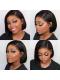 Pre-made Fake Scalp Indian Virgin Front Lace Human Hair Bob Wig