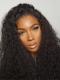 Indian virgin preplucked human hair full lace deep curly wig-FL015