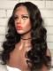 Indian virgin preplucked human hair wavy full lace wig middle part -FL019