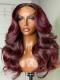 NEW DAY NEW COLOR-Red Wine Ombre Human Hair Wig With Wand Curls-CC011
