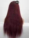 Elegant Wine Red 99J# Lace Front wig-CL032