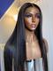 10-22 inches Human Hair Natural Black Silky Straight Full Lace Wig-SFL001