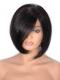 Easy affordable 8 inches short side part human hair with bang