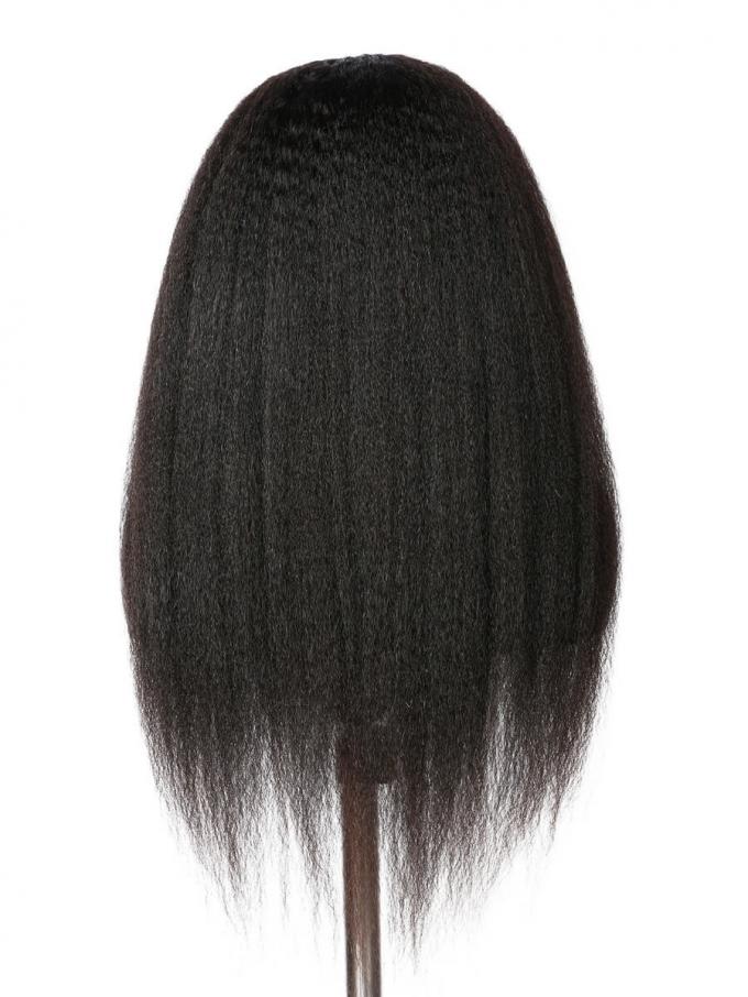 BELLA--BEGINNERS’WIG COLLECTION - 10-MIN LACE WIG-NATURAL BLACK KINKY STRAIGHT-LACE CLOSURE WIG