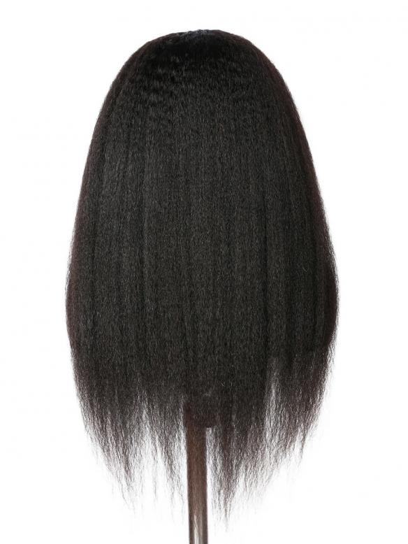 BELLA--BEGINNERS’WIG COLLECTION - 10-MIN LACE WIG-NATURAL BLACK KINKY STRAIGHT-LACE CLOSURE WIG