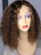 CURLY HUMAN HAIR LACE FRONT WIG WITH BLOND HIGHLIGHTS PERFECT FOR EVERYDAY SLAY-CL001