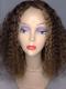 CURLY HUMAN HAIR LACE FRONT WIG WITH BLOND HIGHLIGHTS PERFECT FOR EVERYDAY SLAY-CL001