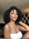 Short Curly Human Hair Lace Frontal Wig-LFB856